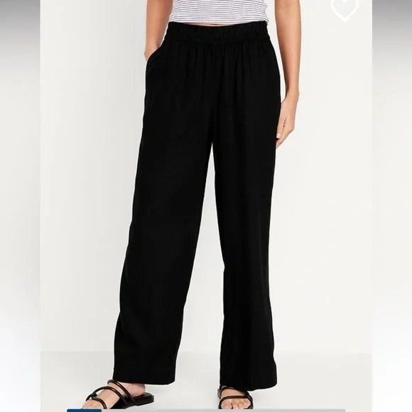 Old Navy High Wasted Linen Wide leg Pants - Picture 1 of 6